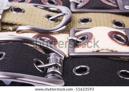 buckles and belts from the fashion background