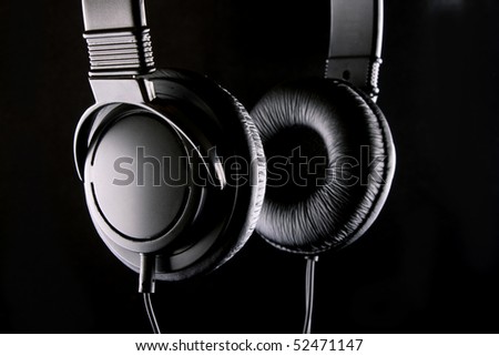 the low-key photo of a stereo headphones