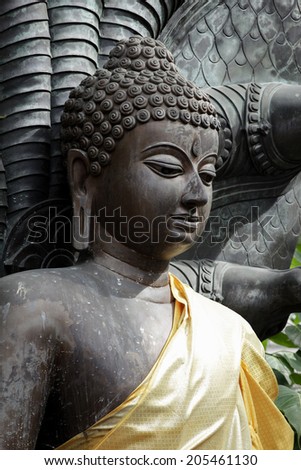 Buddha in Wat Phra Sri Maha base.