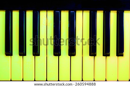 Green color of piano background