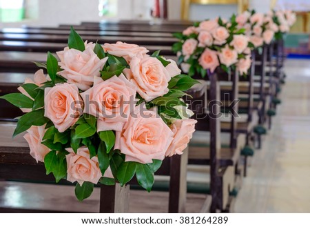 Flower arrangement at the church