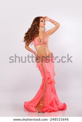 Bellydancer woman dancing, girl belly dance, oriental beauty woman, gorgeous woman dance, latino dancer female, studio isolated , series