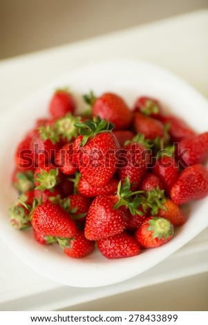 Fresh Strawberry Ripe strawberries dessert, healthy life diet organic Strawberry fruit, selective focus, series
