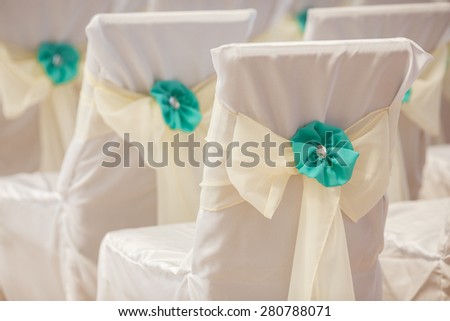 Wedding decorations tropical style, bridal flowers sea and ocean style arch, catering wedding ceremony, selective and soft focus, series