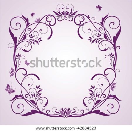 African Violet Wedding Invitation by Black Tie Wedding Invitations
