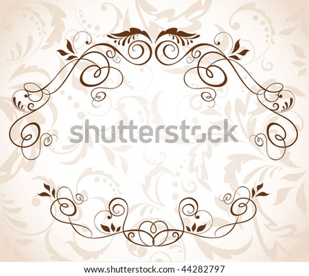 stock vector Floral wedding frame