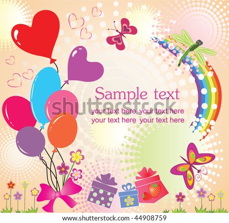 Birthday Greeting Card Stock Vector 44908759 : Shutters