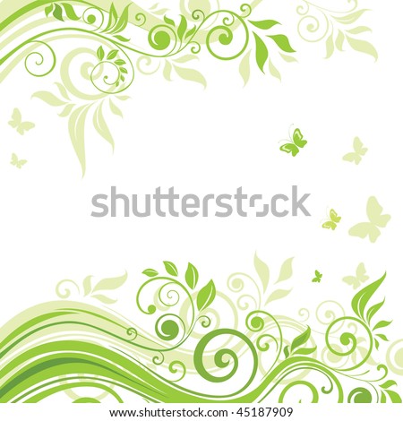 Green Backgrounds on Spring Green Background Stock Vector 45187909   Shutterstock