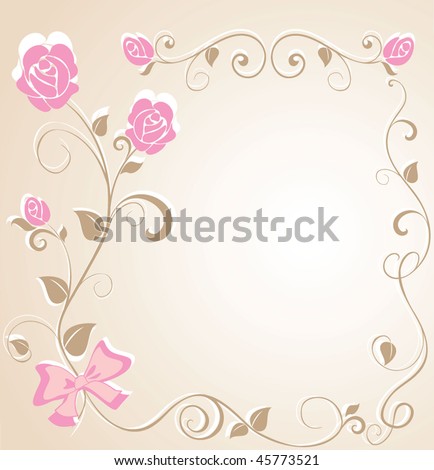stock vector Wedding floral border