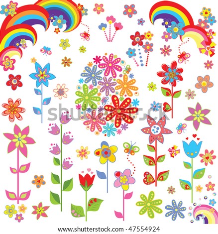 Easter Flowers on Easter Flowers Stock Vector 47554924   Shutterstock
