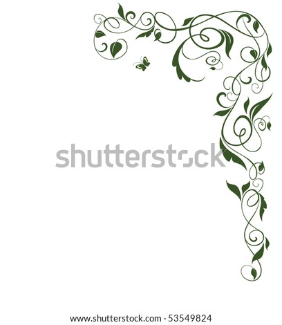 Floral Border Stock Vector Illustration 53549824 : Shutterstock