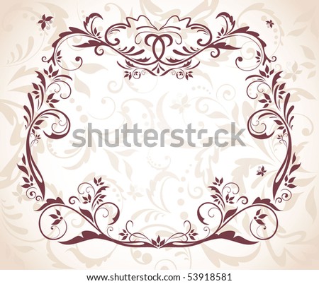 stock vector Wedding floral frame