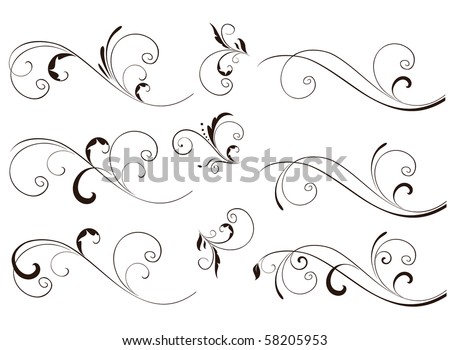 Wedding Stencil.Set. Stock Vector Illustration 58205953 : Shutterstock