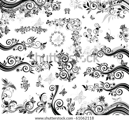 Logo Design Black  White on Black And White Design Elements Stock Vector 61062118   Shutterstock