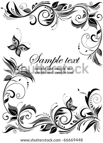 black and grey wedding border designs