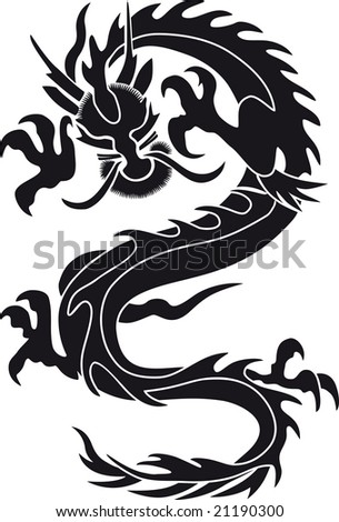 Tribal Chinese Dragon Tattoos