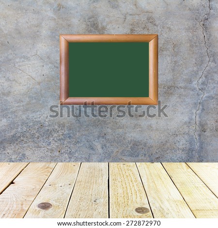 Wood terrace and Wall texture with wood image frame