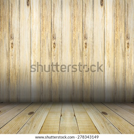 Old empty room with wood wall