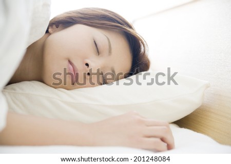 A sleeping woman