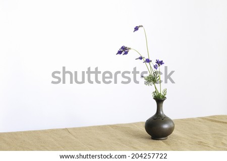 Lavender Flowers Placed In Vase