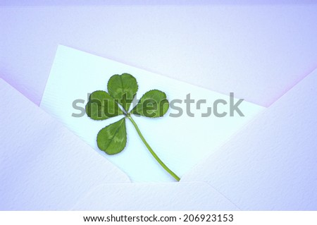 Envelope And The Four-Leaf Clover