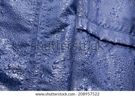 Raincoat wet in the Rain