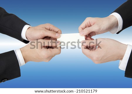 The Exchange Of The Business Name Card