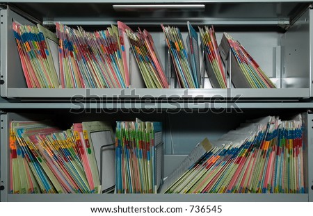 File cabinets in the doctor's office