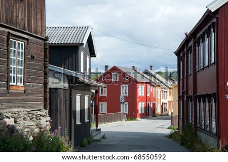 Roros an herritage city in North-Norway that noted for Copper Mining.  Unesco\'s world heritage list