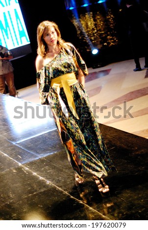 CAIRO - April 25: Model at Cairo Fashion Festival fashion show for the fashion designer Dina El Kei in Cairo, Egypt, April 25, 2014.