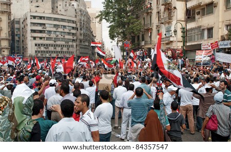 CAIRO - SEPTEMBER 9: Thousands of Egyptians converged on Cairo\'s Tahrir Square to demand reforms in a turnout dubbed \