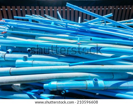 Water pipes plastic waste recycled