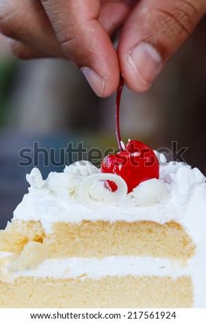 Cakes are hand picked cherries