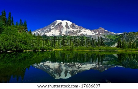 Mount Rainier Reflection; Mount Rainier National Park, Washington