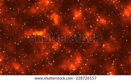 Red galaxy bokeh background