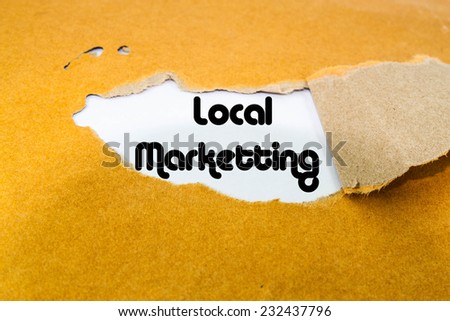 local marketing concept on brown envelope