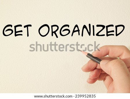get organized text write on wall