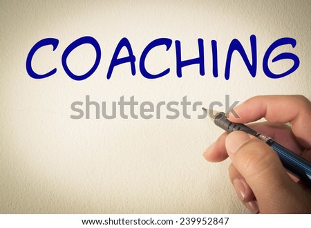 coaching text write on wall