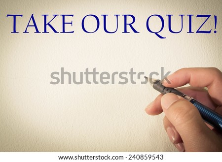 take our quiz text write on wall