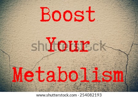Boost Your Metabolism card with wall