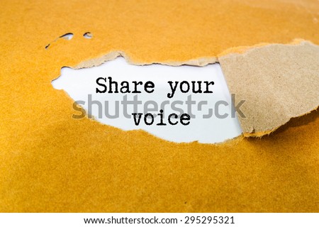 Share your voice on brown envelope