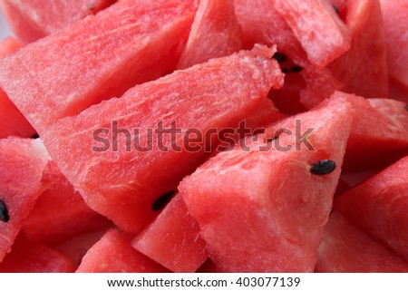 slices of  fresh watermelon