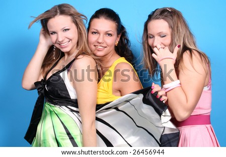 Three female friends together