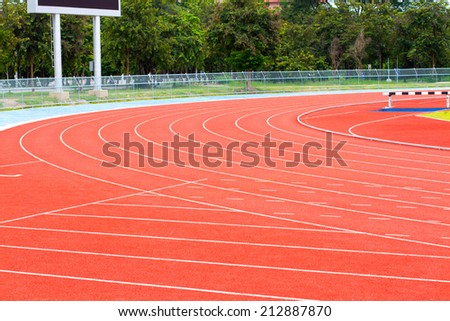 Running track for athletics and sport