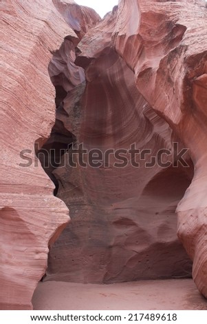 Page, Arizona (USA),August 7 2013: Upper Antilope Canyon. Near the city of page, an amazing Canyon property of Navajo Indians