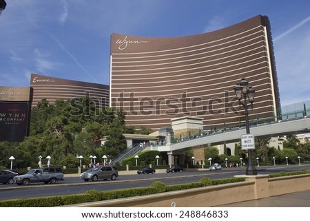 LAS VEGAS, USA - AUGUST 6: Las Vehas Wynn Resort and Casino, Wynn is Winner of the most Forbes Five star awards in the world, on August 6 2013