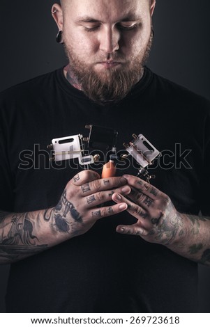 Man tattoo artist