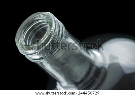 Bottle neck isolated on black background