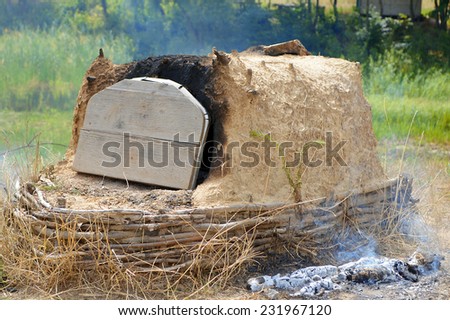 Old oven of stone age in Ukraine