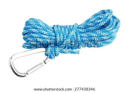 Carabiner attached to rope